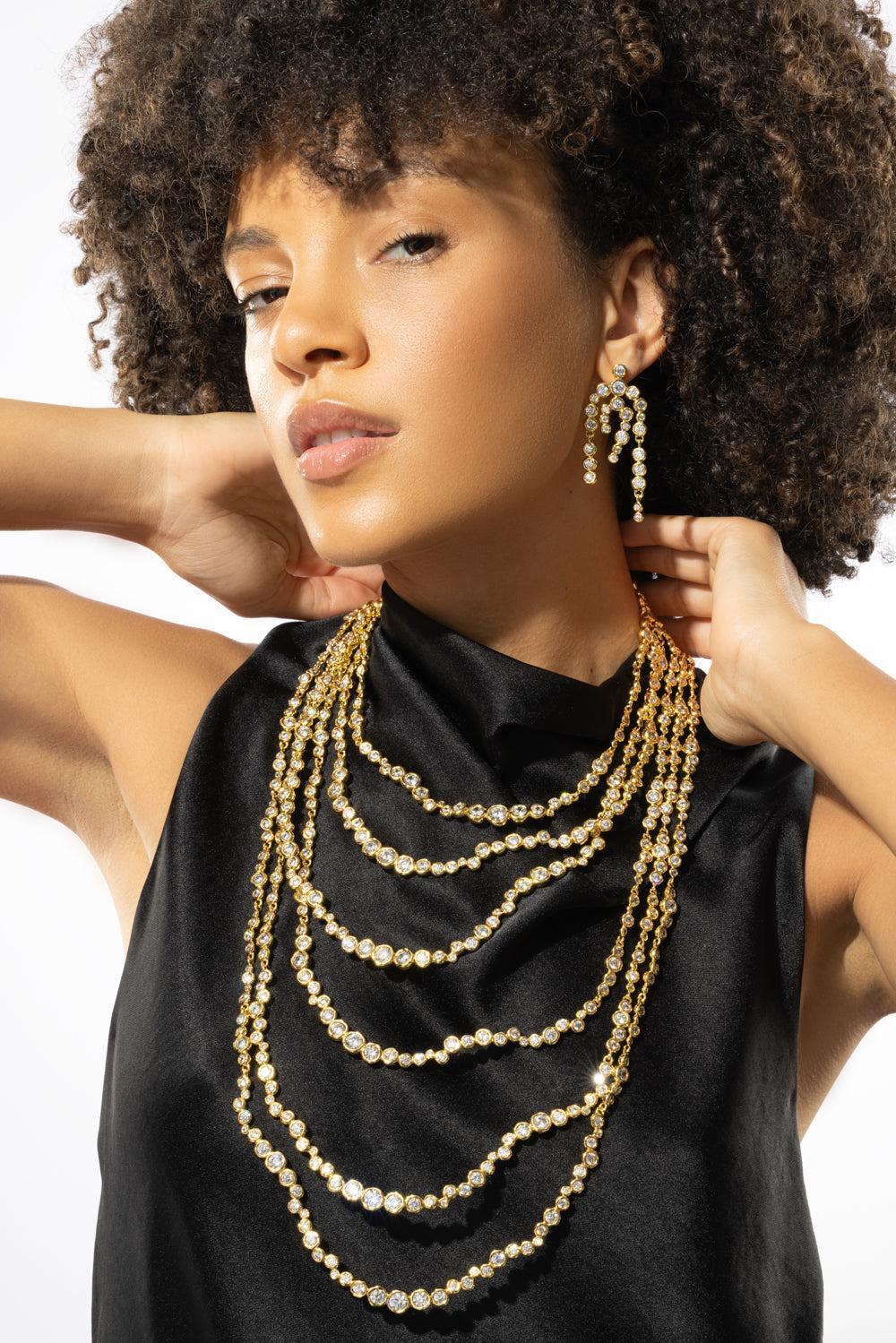 Asterales Multi Layered Necklace-YELLOW-JEWELRYBOUTIQUENECKLACE O-ALEXIS BITTAR
