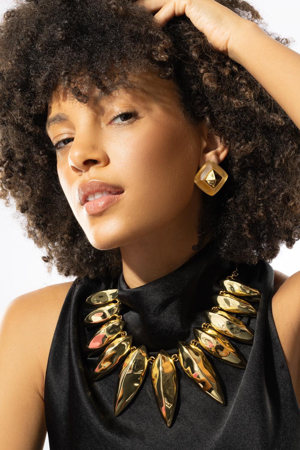 Luminous Armor Earrings-ONYX-JEWELRYBOUTIQUEEARRING-ALEXIS BITTAR