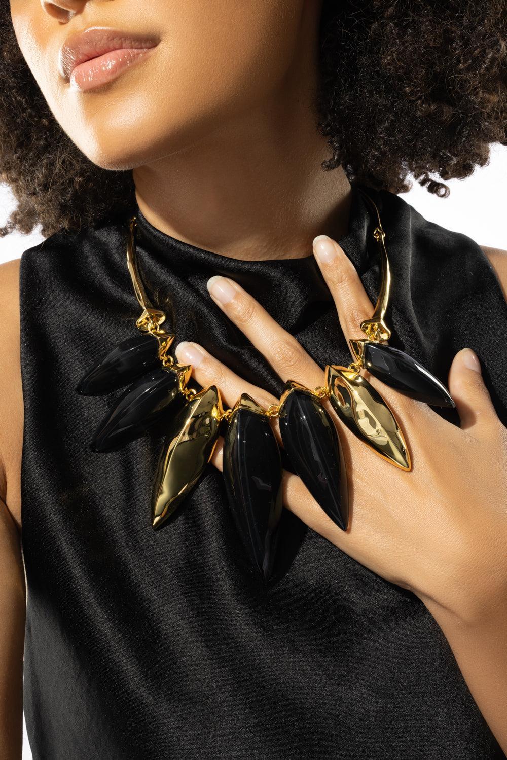 Luminous Necklace-ONYX-JEWELRYBOUTIQUENECKLACE O-ALEXIS BITTAR