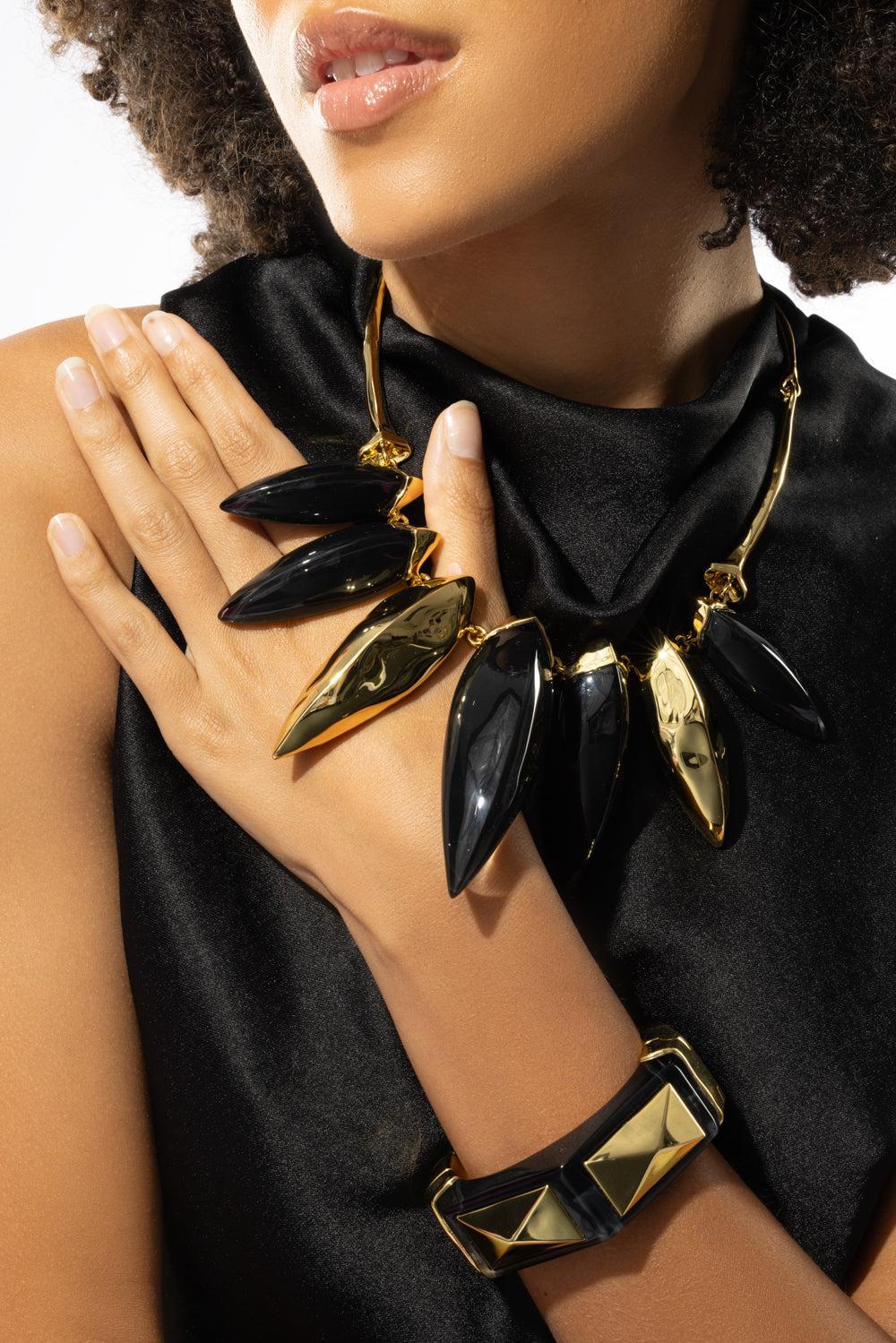Luminous Necklace-ONYX-JEWELRYBOUTIQUENECKLACE O-ALEXIS BITTAR