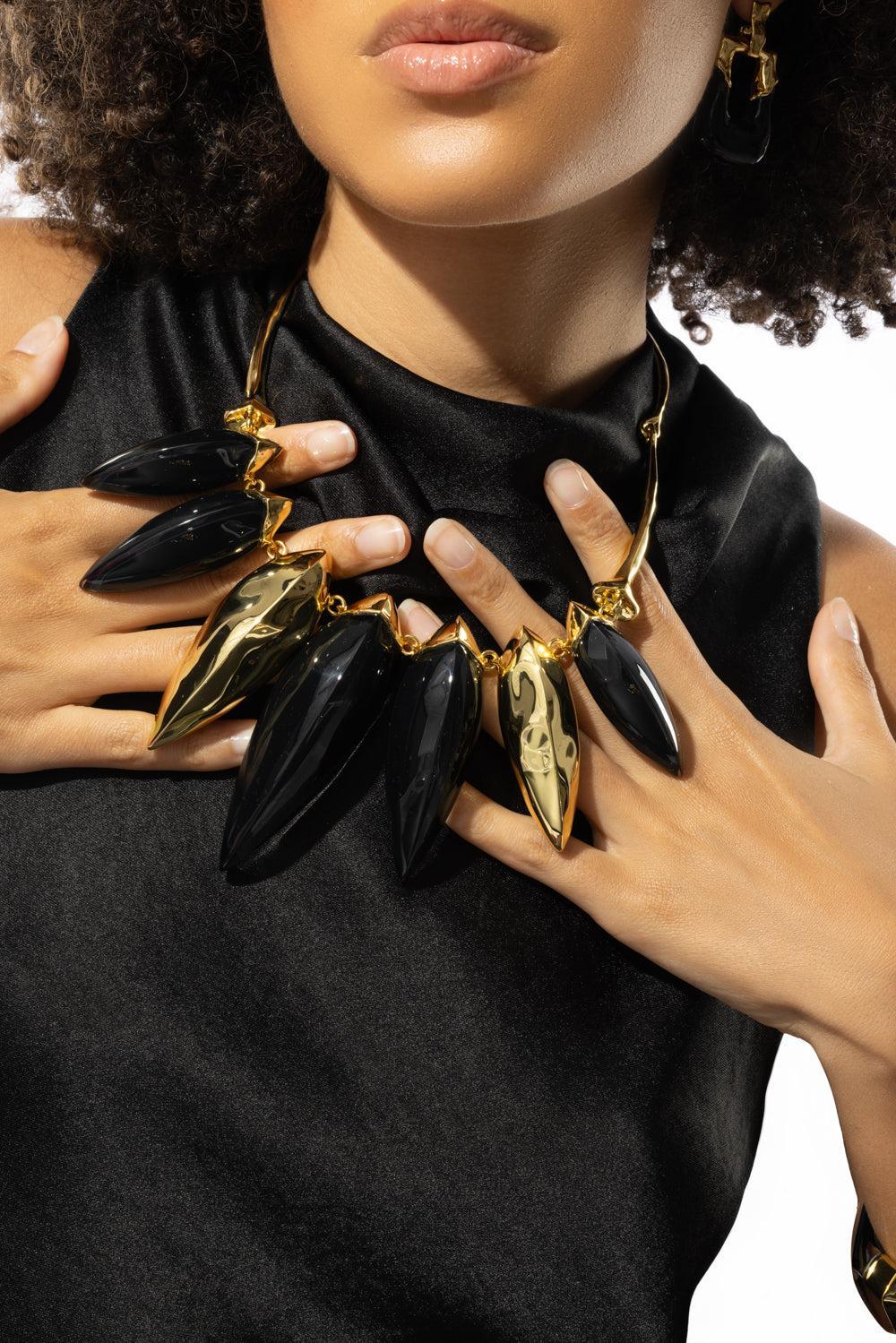 Luminous Necklace-ONYX-JEWELRYBOUTIQUENECKLACE O-ALEXIS BITTAR