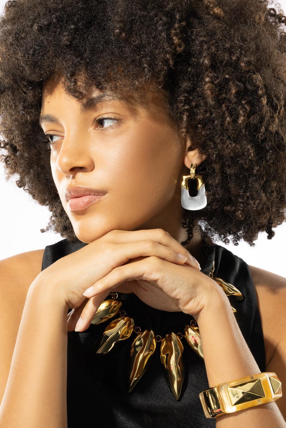 Luminous Lucite Door Knocker Earrings-BLUE-JEWELRYBOUTIQUEEARRING-ALEXIS BITTAR
