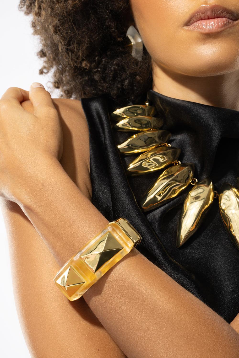 Luminous Armor Bracelet-ONYX-JEWELRYBOUTIQUEBRACELET O-ALEXIS BITTAR