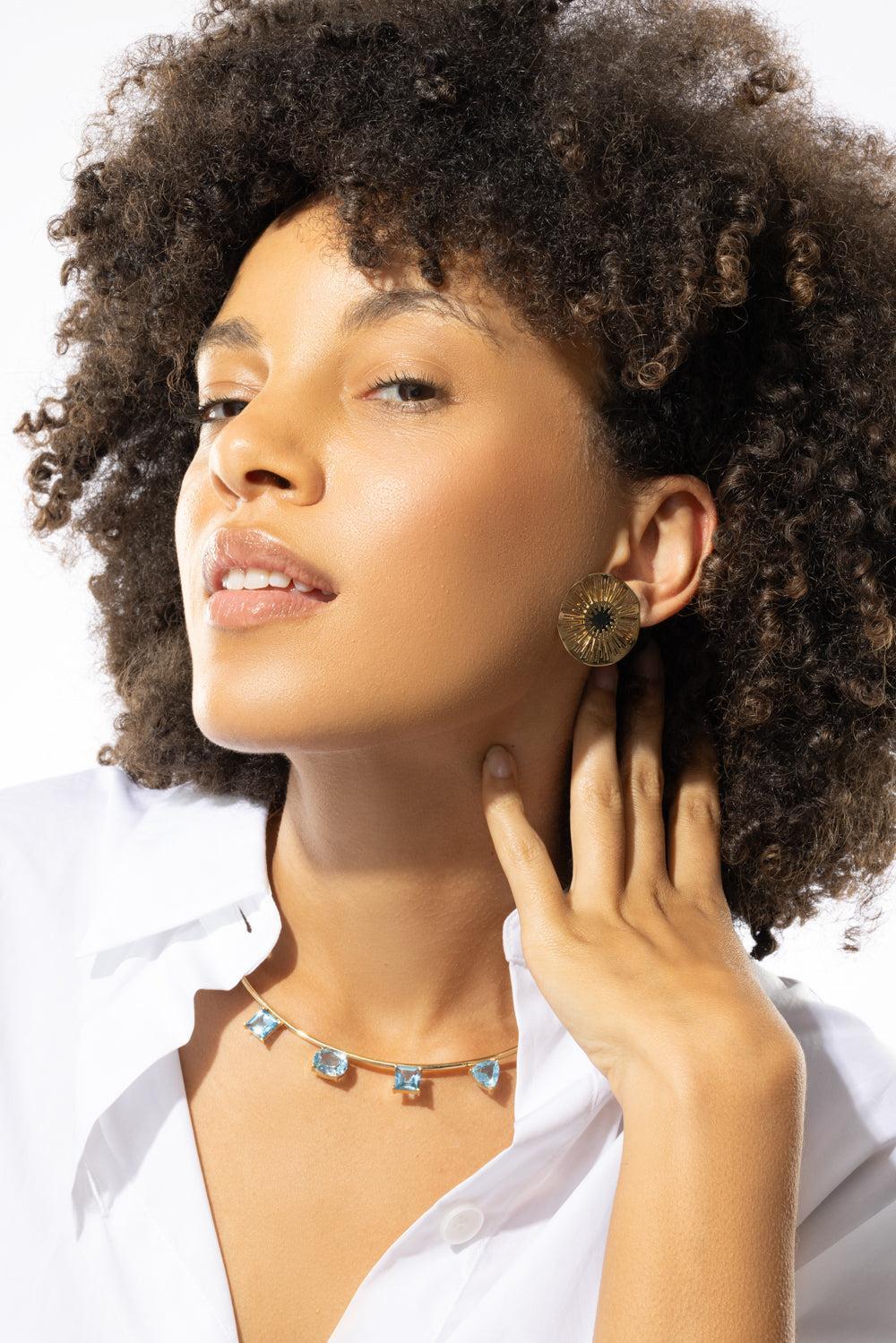 Explosion Brico Earrings-YELLOW GOLD-JEWELRYFINE JEWELEARRING-CAROL KAUFFMANN