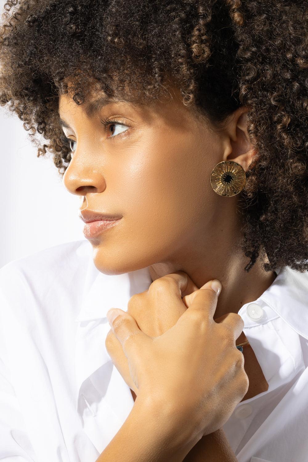 Explosion Brico Earrings-YELLOW GOLD-JEWELRYFINE JEWELEARRING-CAROL KAUFFMANN