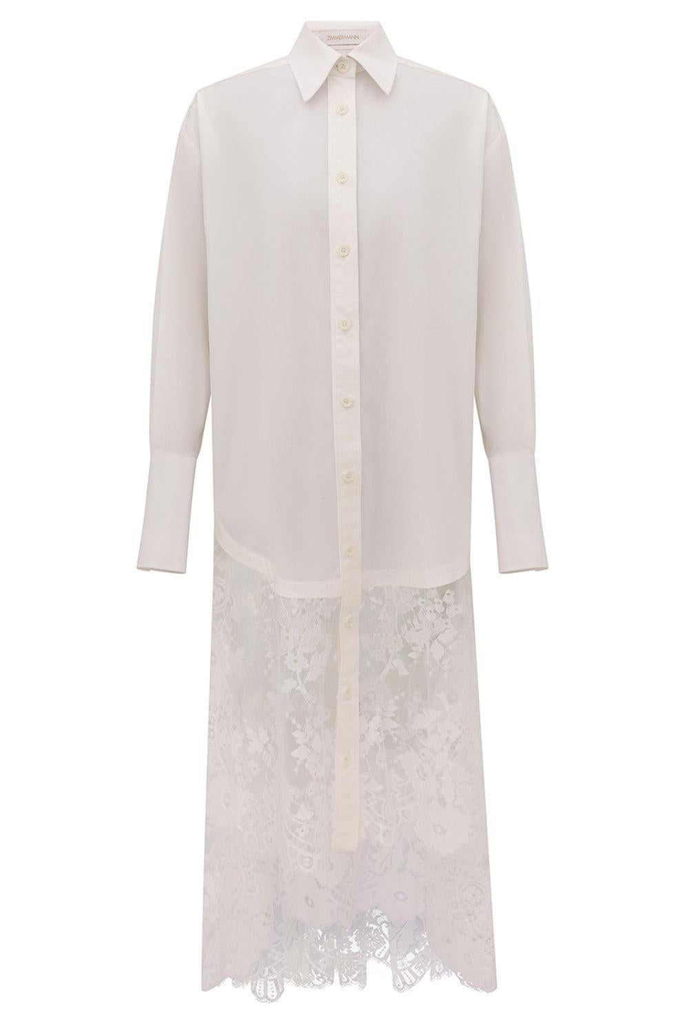 Valiant Lace Shirt-WHITE-0-CLOTHINGTOPBLOUSE-ZIMMERMANN
