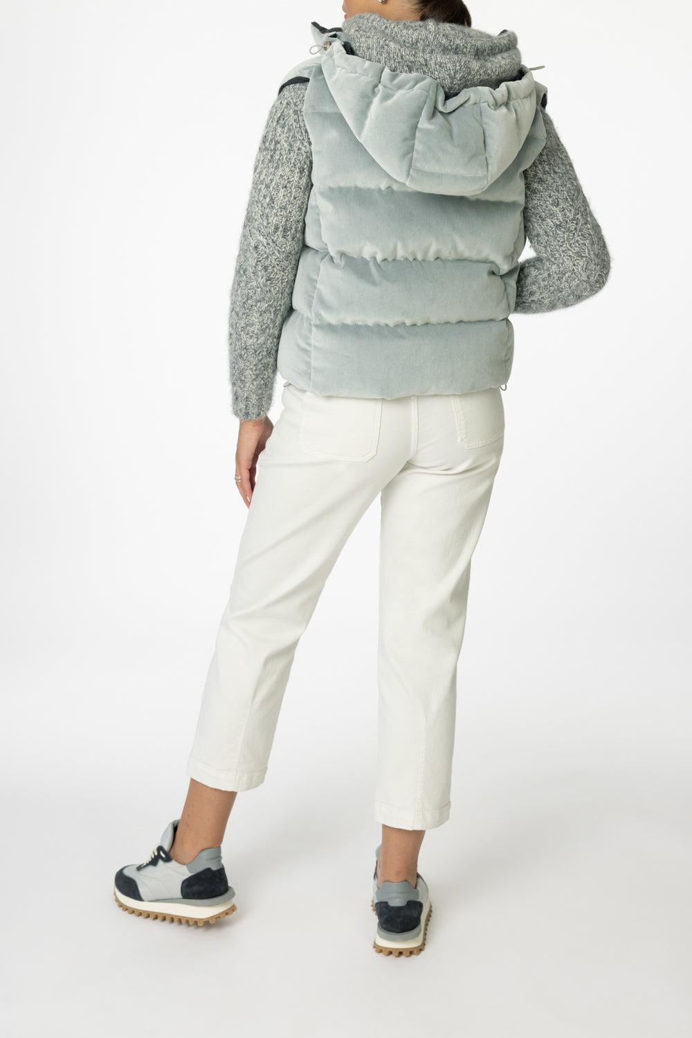 Zip Front Hooded Vest-QUARTZ-XS-CLOTHINGJACKETVESTS-ELEVENTY