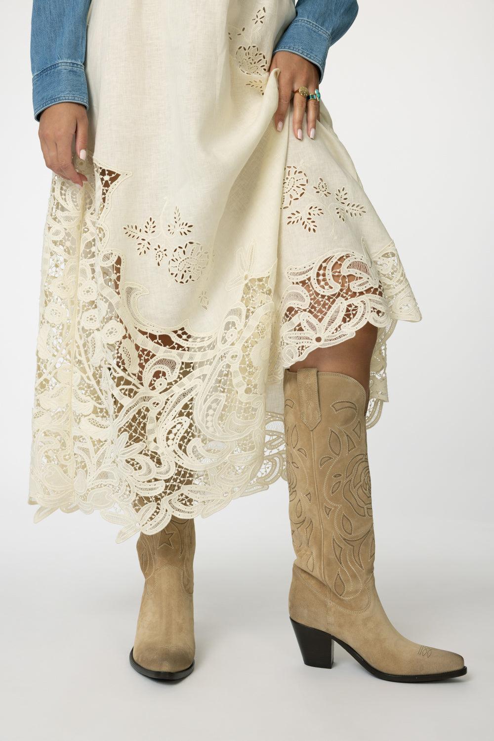 '70's Wish Star Boot-SAND-37-SHOEBOOT-GOLDEN GOOSE