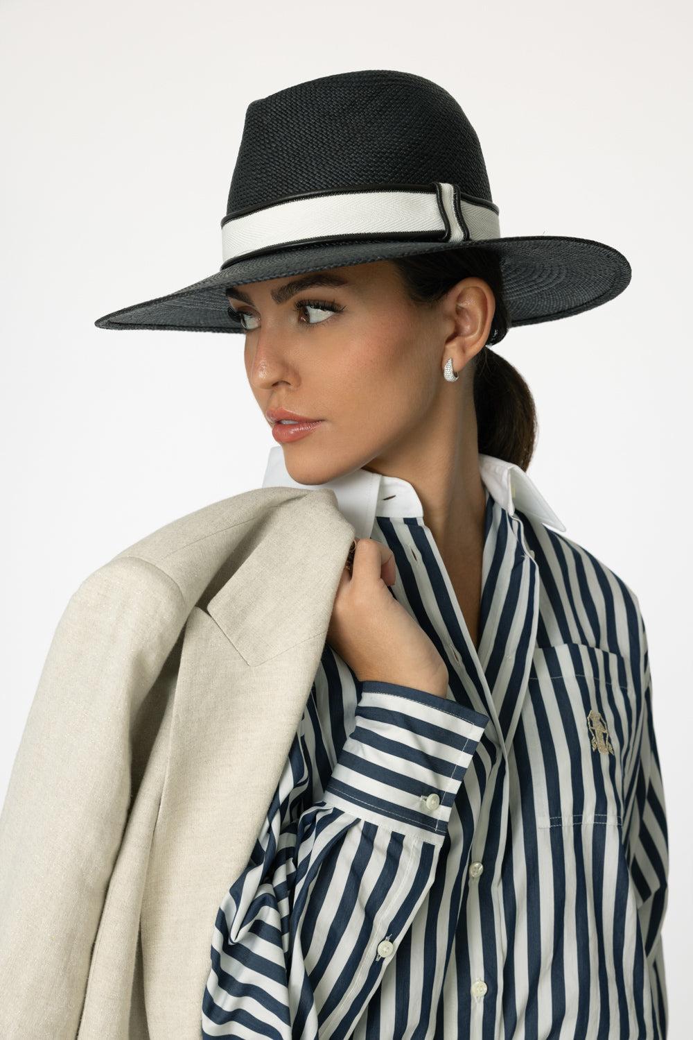 Panama Hat-BLACK-S-ACCESSORIEHEADWEAR-BRUNELLO CUCINELLI