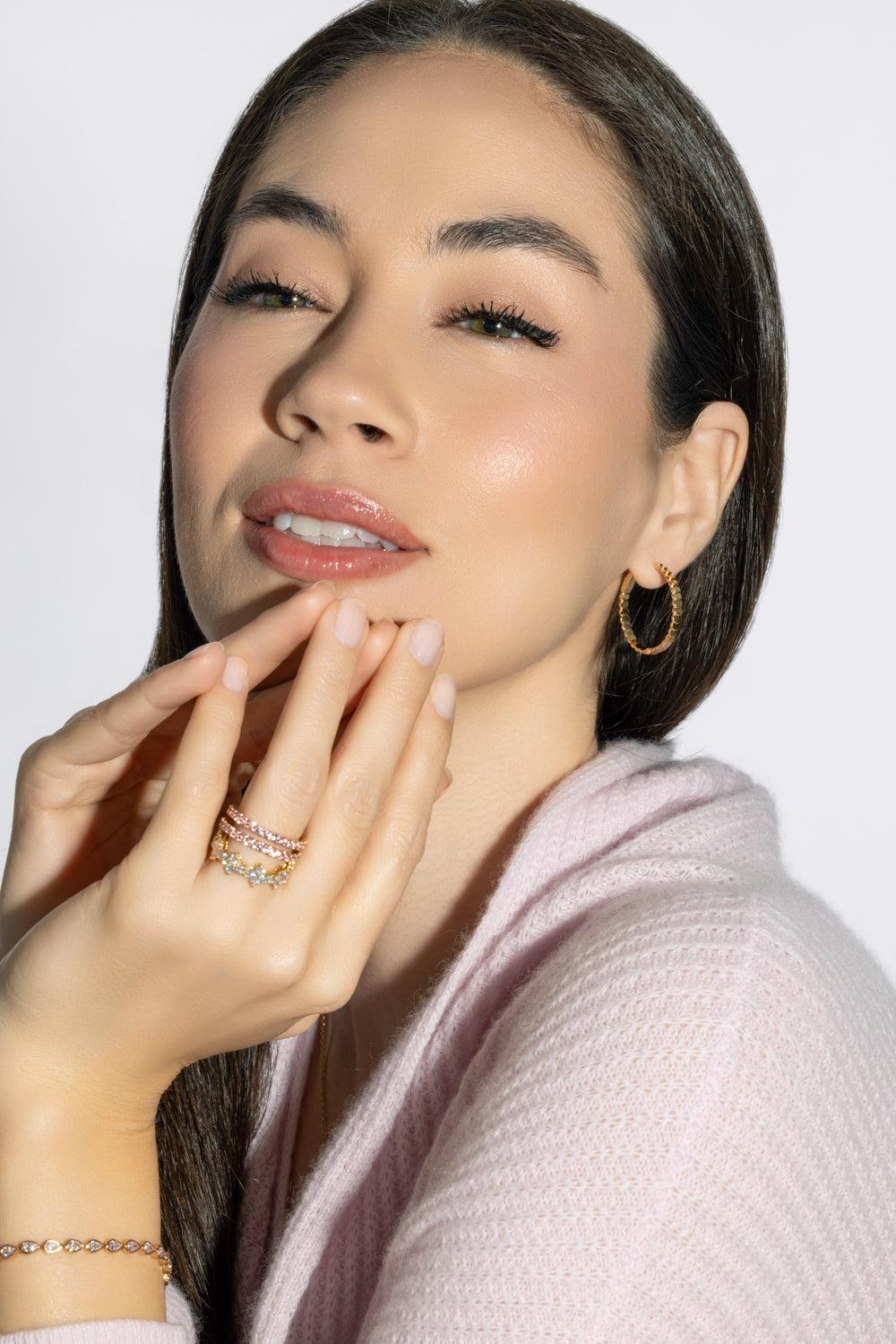 Medium Classic Luna Hoop Earrings-ROSE GOLD-JEWELRYFINE JEWELEARRING-ANITA KO
