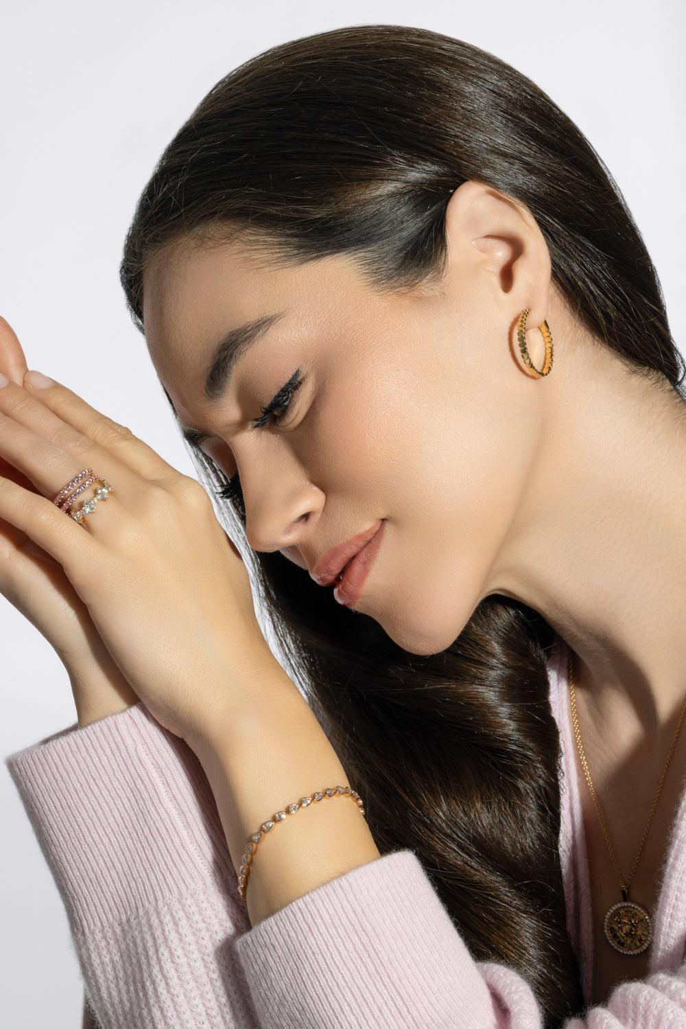 Medium Classic Luna Hoop Earrings-ROSE GOLD-JEWELRYFINE JEWELEARRING-ANITA KO