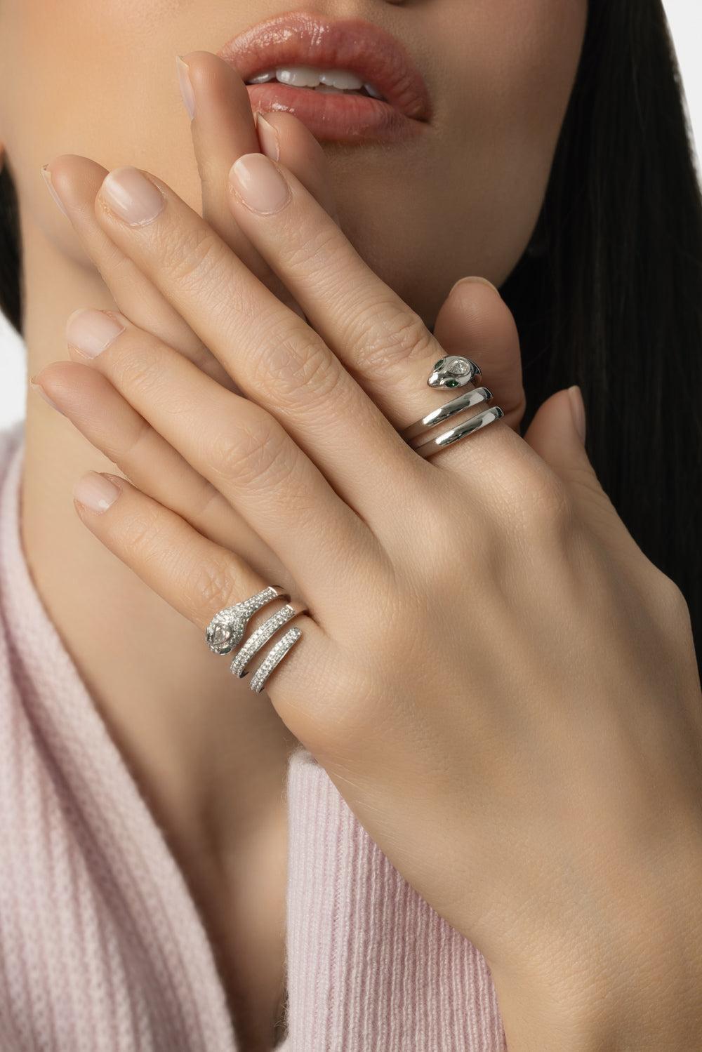 Diamond Snake Coil Ring-WHITE GOLD-6-JEWELRYFINE JEWELEARRING-ANITA KO