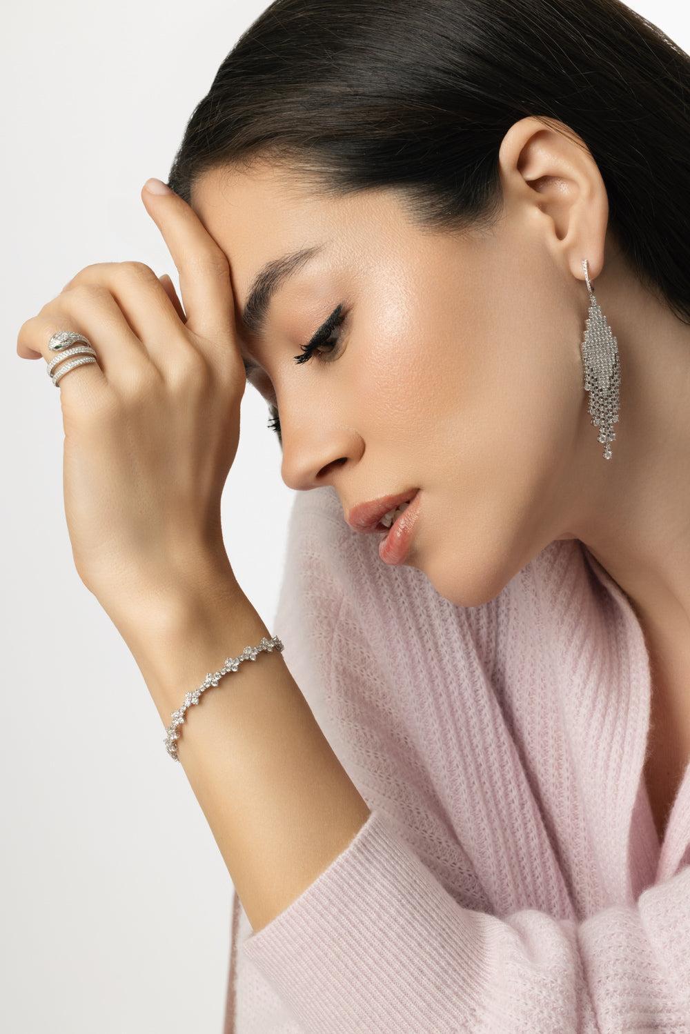 Diamond Edie Earrings-WHITE GOLD-JEWELRYFINE JEWELEARRING-ANITA KO