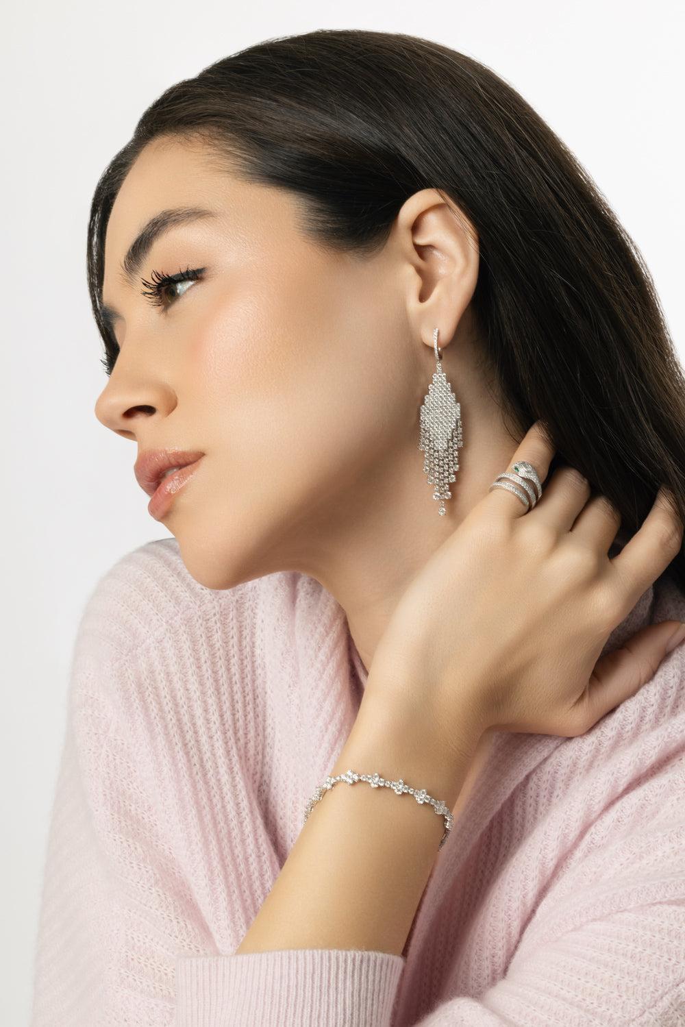 Diamond Edie Earrings-WHITE GOLD-JEWELRYFINE JEWELEARRING-ANITA KO