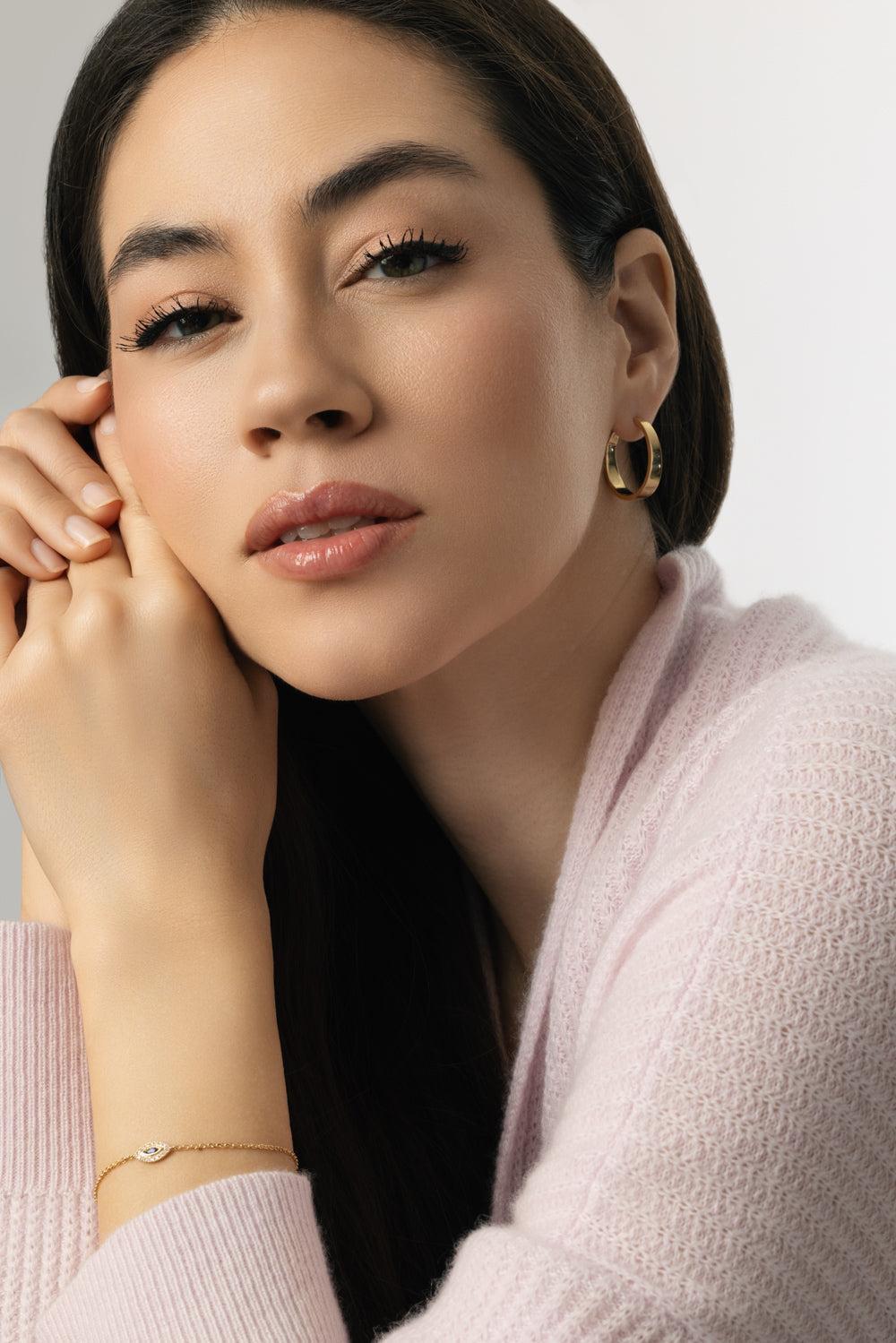 Medium Classic Meryl Hoop Earrings-ROSE GOLD-JEWELRYFINE JEWELEARRING-ANITA KO