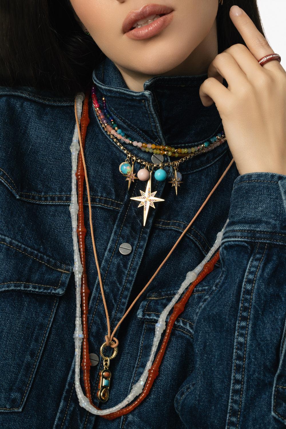 Snake Clasp Cord Necklace-YELLOW GOLD-38-JEWELRYFINE JEWELNECKLACE O-JENNA BLAKE