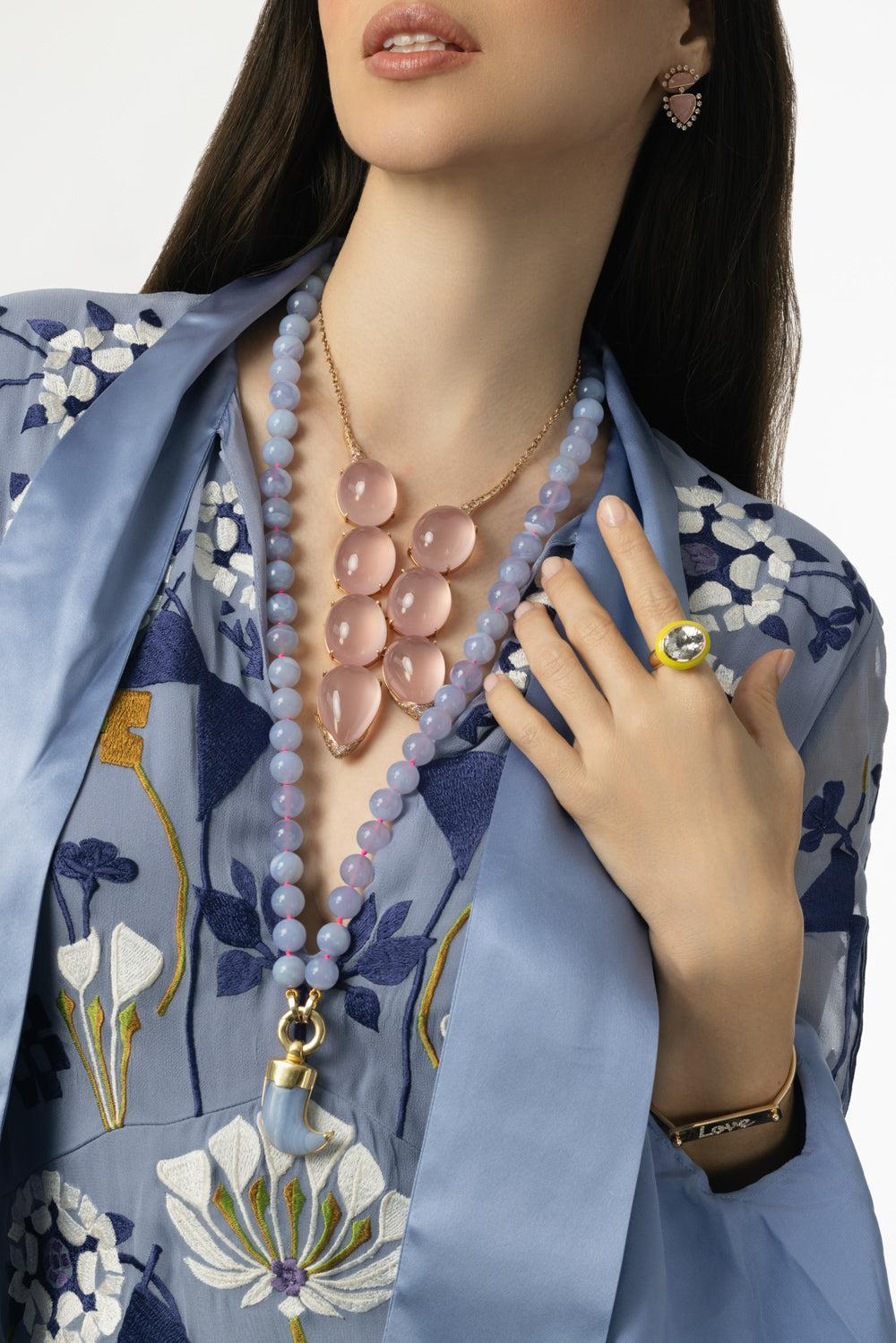 Rebel Chalcedony Bead Necklace-YELLOW GOLD-31-JEWELRYFINE JEWELNECKLACE O-ROBINSON PELHAM