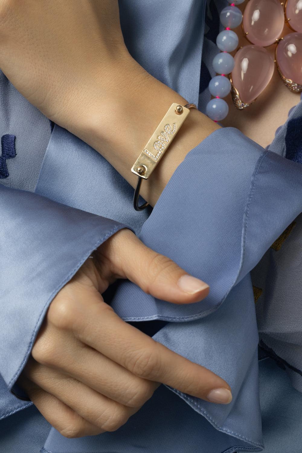 Identity Sprung Bangle Bracelet-YELLOW GOLD-JEWELRYFINE JEWELBRACELET O-ROBINSON PELHAM