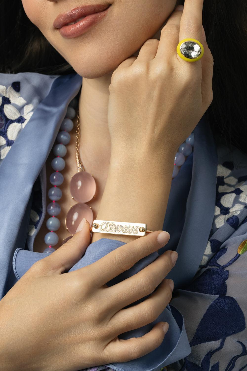 Identity Sprung Bangle Bracelet-YELLOW GOLD-JEWELRYFINE JEWELBRACELET O-ROBINSON PELHAM