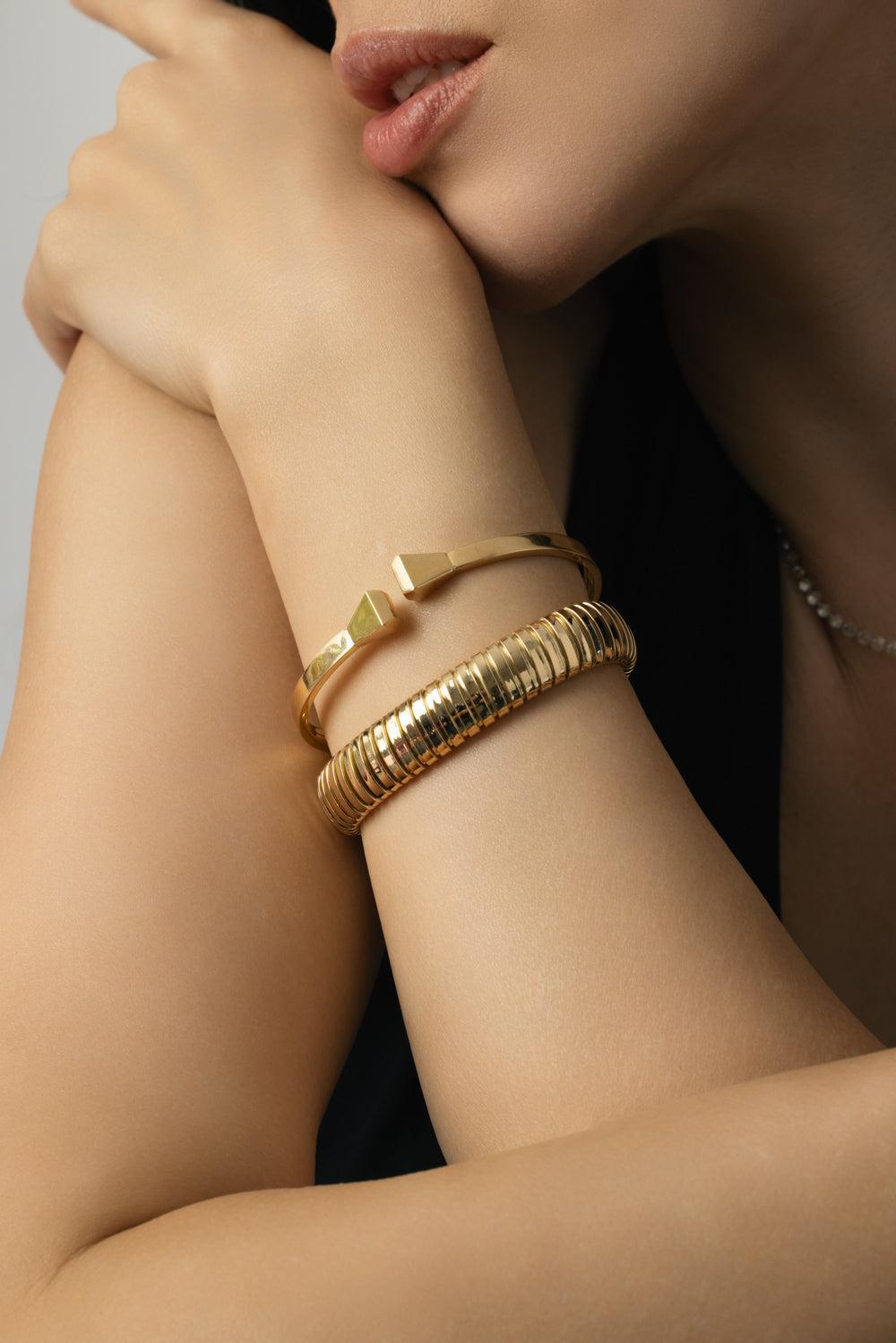 Single Rolling Bracelet - 12mm-YELLOW GOLD-16.5-JEWELRYFINE JEWELBRACELET O-SIDNEY GARBER