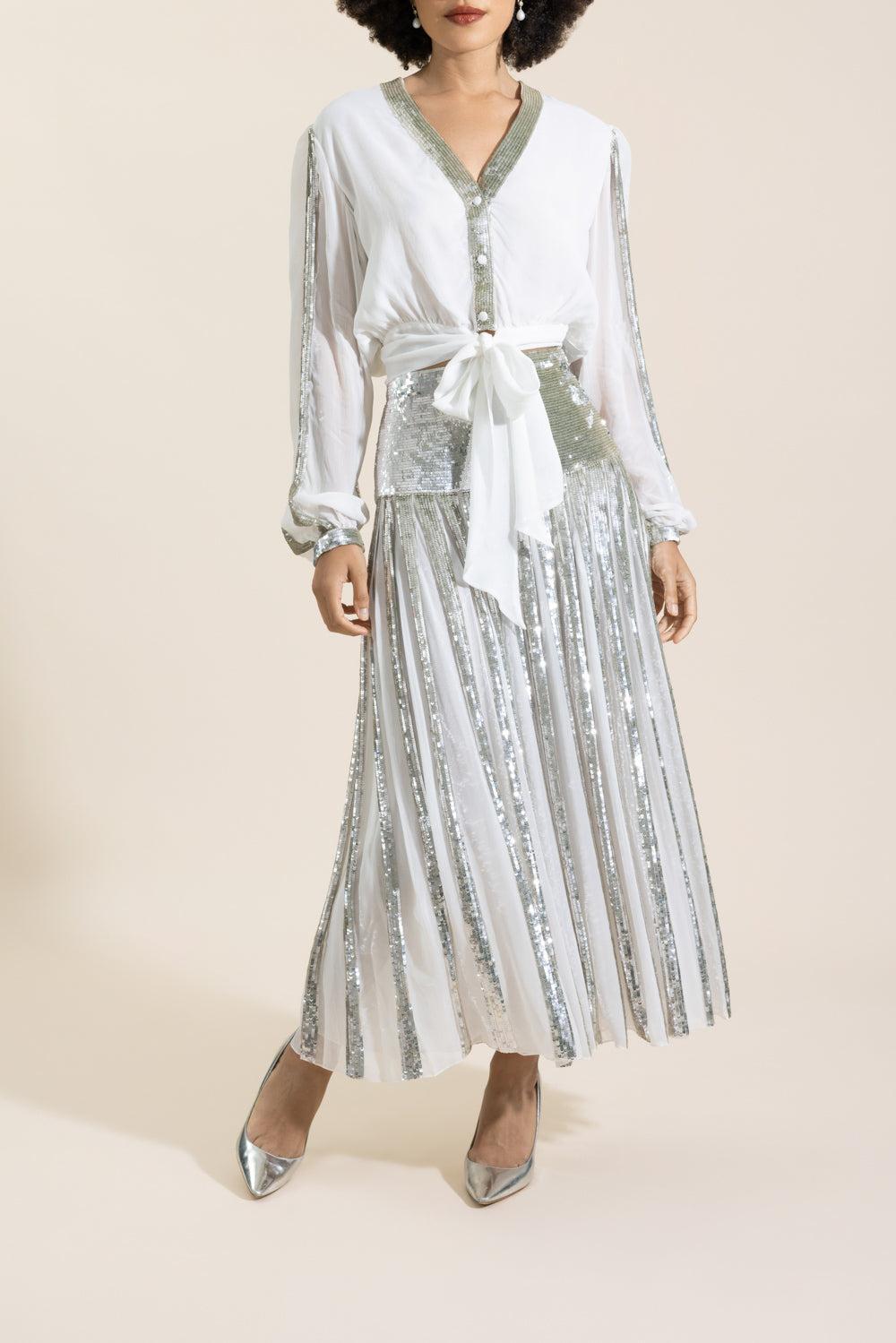 Filigree Blouse-SILVER-4-CLOTHINGTOPBLOUSE-TEMPERLEY LONDON