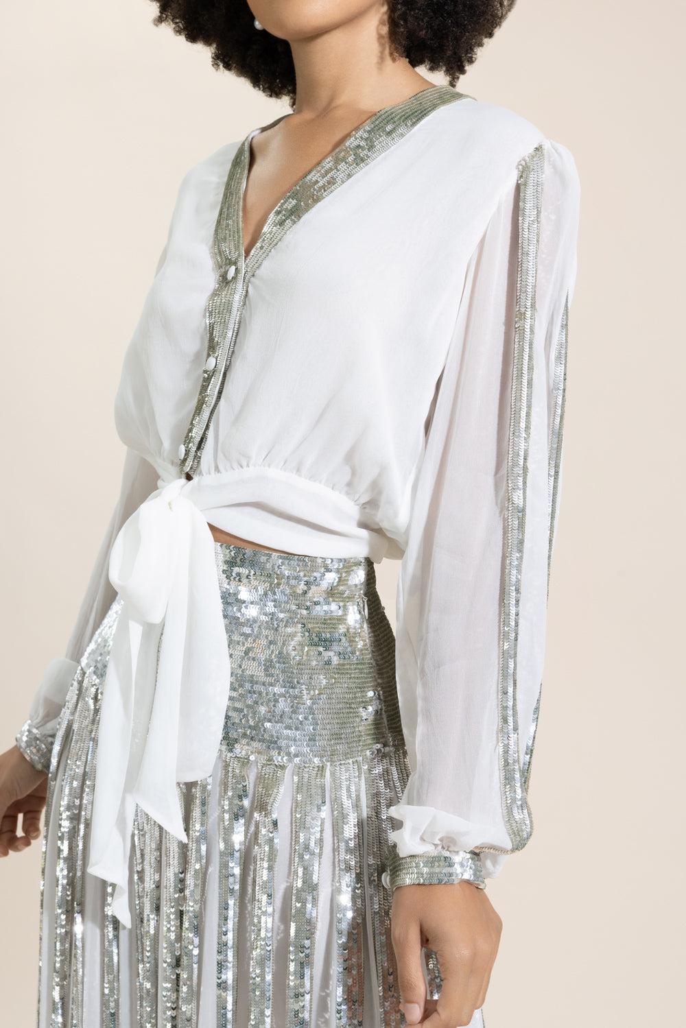 Filigree Blouse-SILVER-4-CLOTHINGTOPBLOUSE-TEMPERLEY LONDON