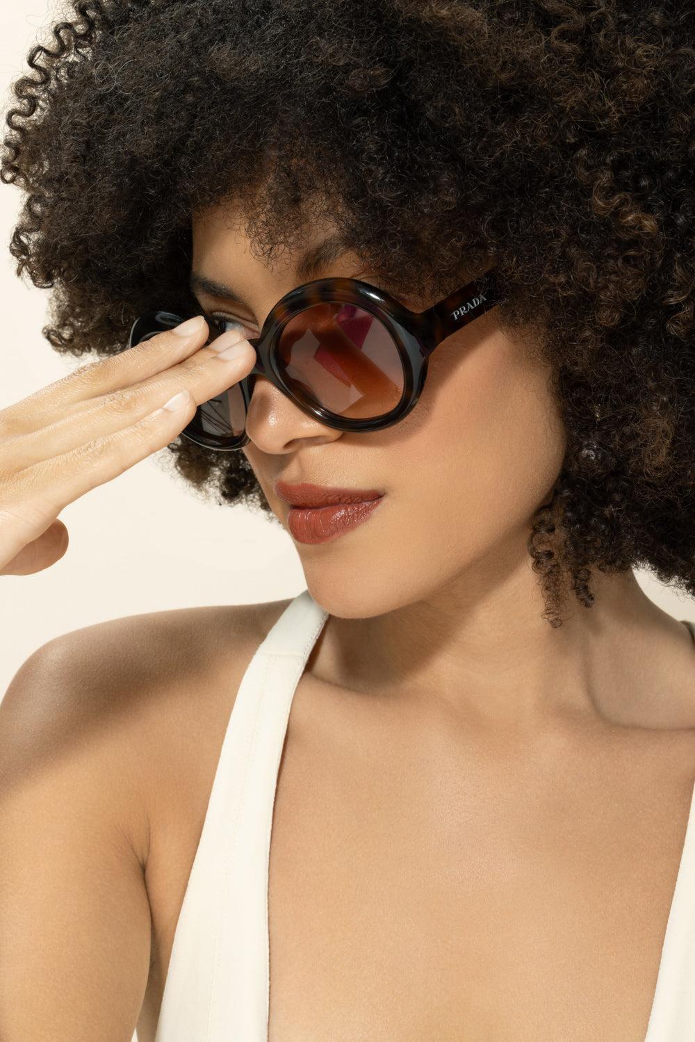 Round Oversized Gradient Sunglasses-ANIMAL-ACCESSORIESUNGLASSES-PRADA