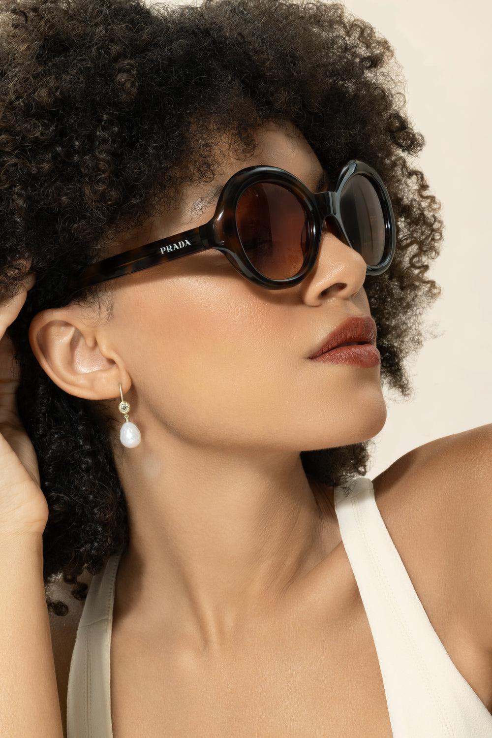 Round Oversized Gradient Sunglasses-ANIMAL-ACCESSORIESUNGLASSES-PRADA