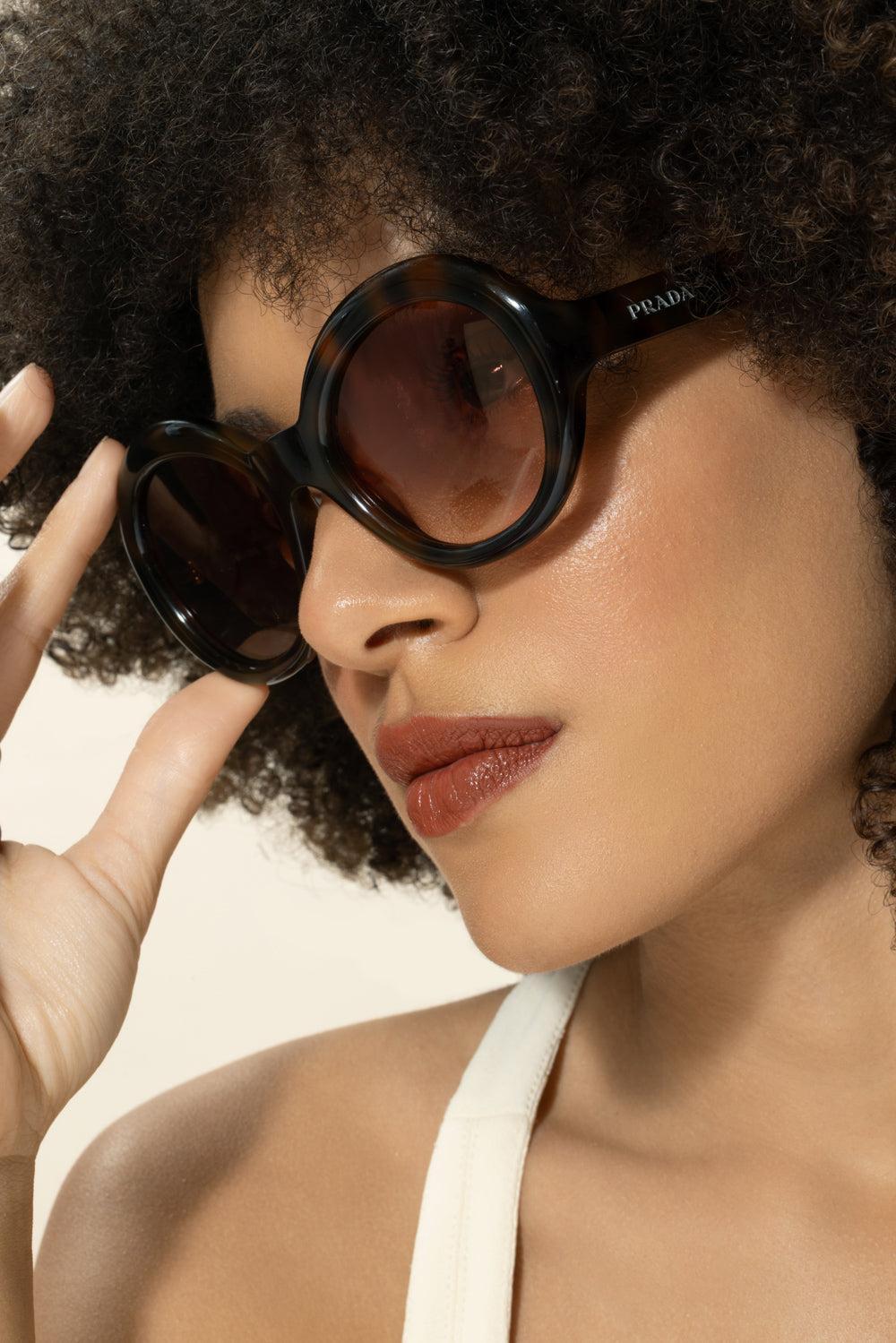 Round Oversized Gradient Sunglasses-ANIMAL-ACCESSORIESUNGLASSES-PRADA