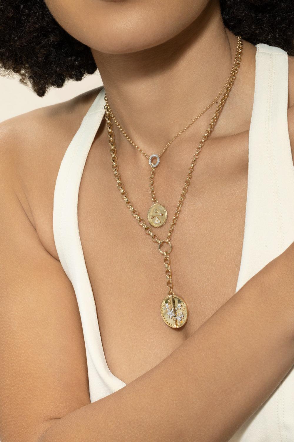 Blossoms - Resilience Heavy Mixed Belcher Extension Chain Necklace - 18in-YELLOW GOLD-JEWELRYFINE JEWELNECKLACE O-FOUNDRAE