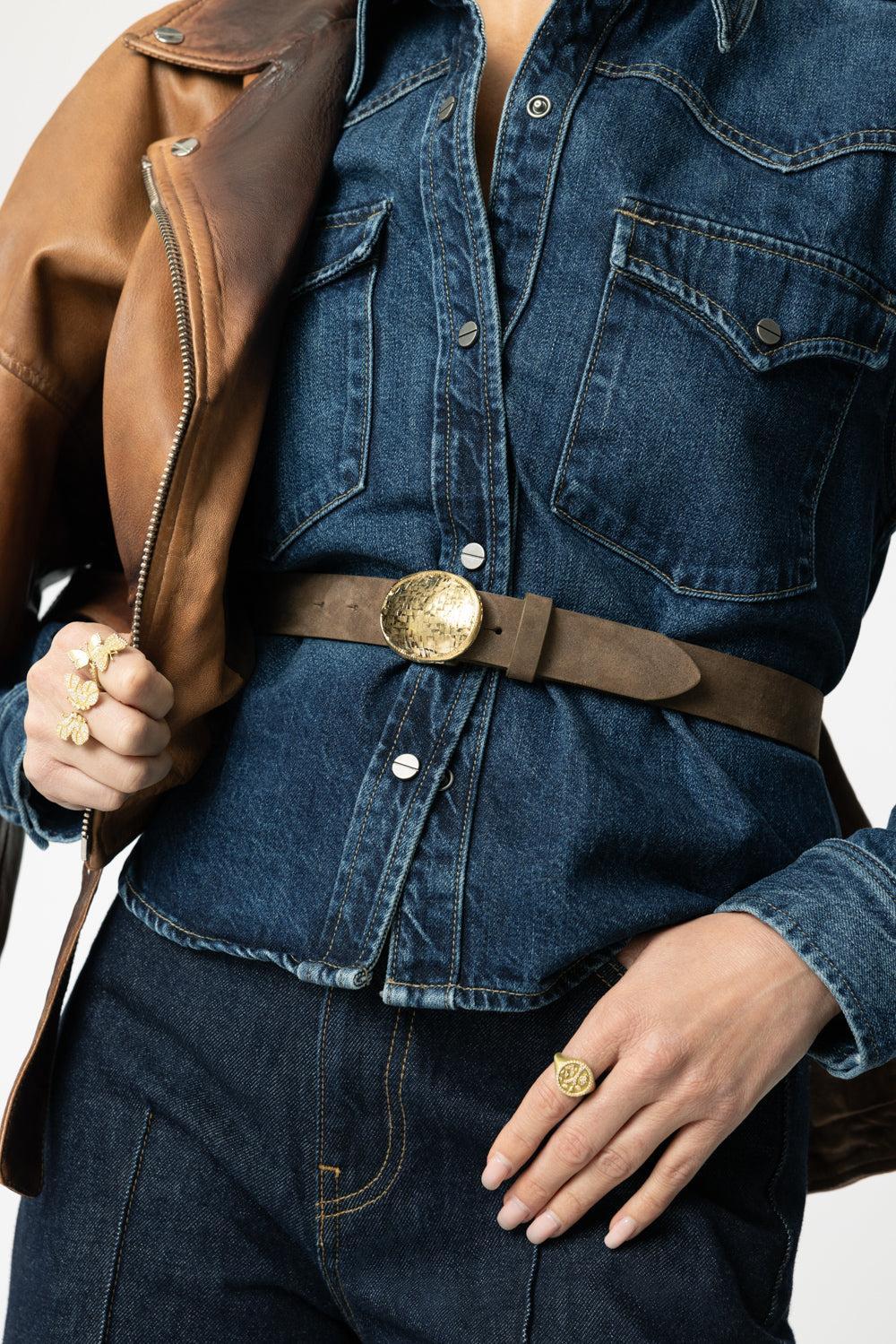 Oval Buckle Belt-CHOCOGLD-XS-ACCESSORIEBELTS-STREETS AHEAD