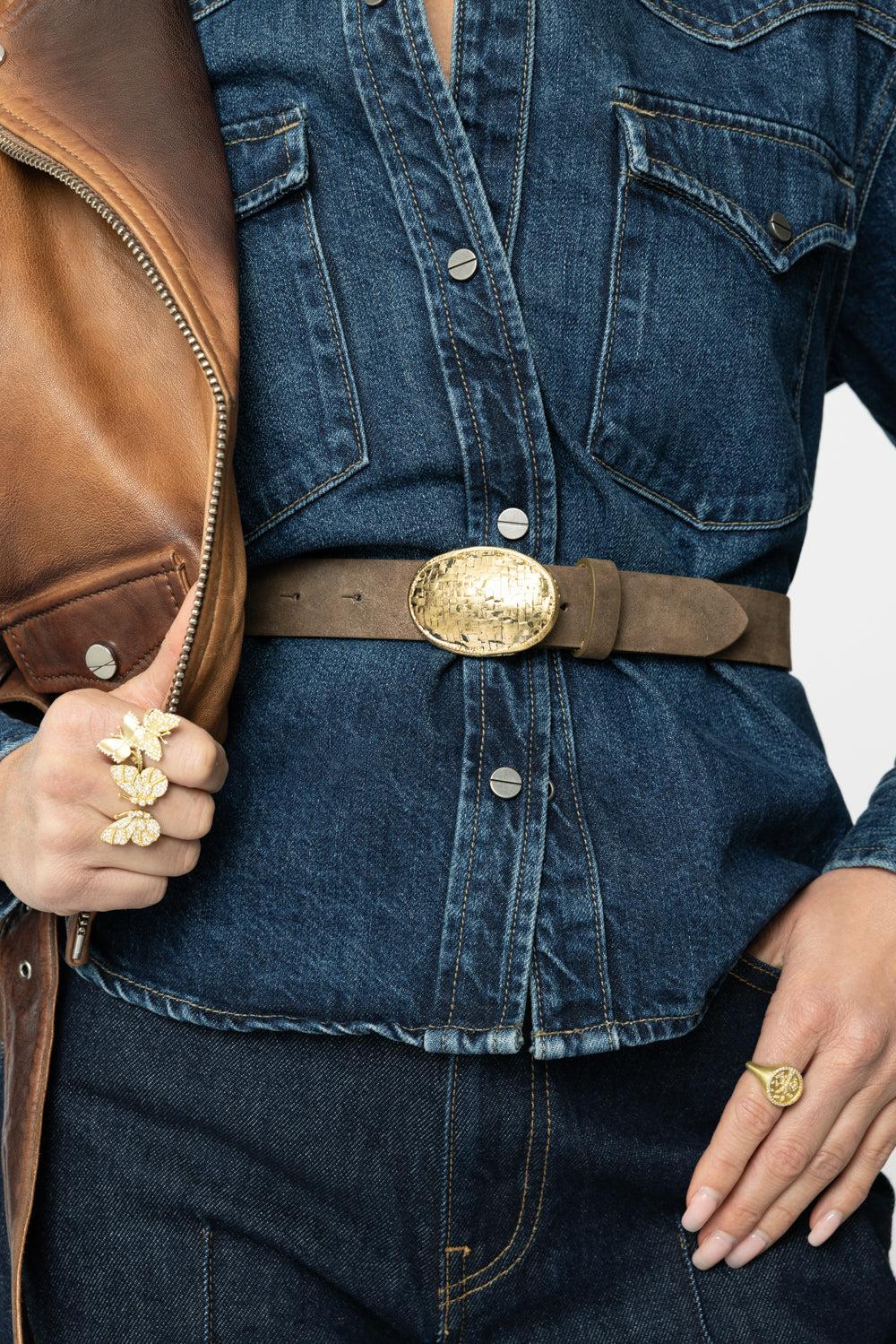 Oval Buckle Belt-CHOCOGLD-XS-ACCESSORIEBELTS-STREETS AHEAD