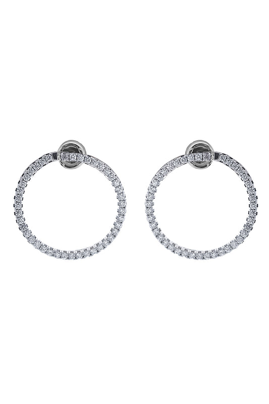 Diamond Small Extensible Earrings-WHITE GOLD-JEWELRYFINE JEWELEARRING-ROBERTO DEMEGLIO