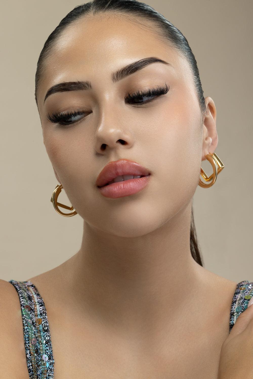 Thin to Thick Round Hoop Earrings-YELLOW GOLD-JEWELRYFINE JEWELEARRING-LISA NIK