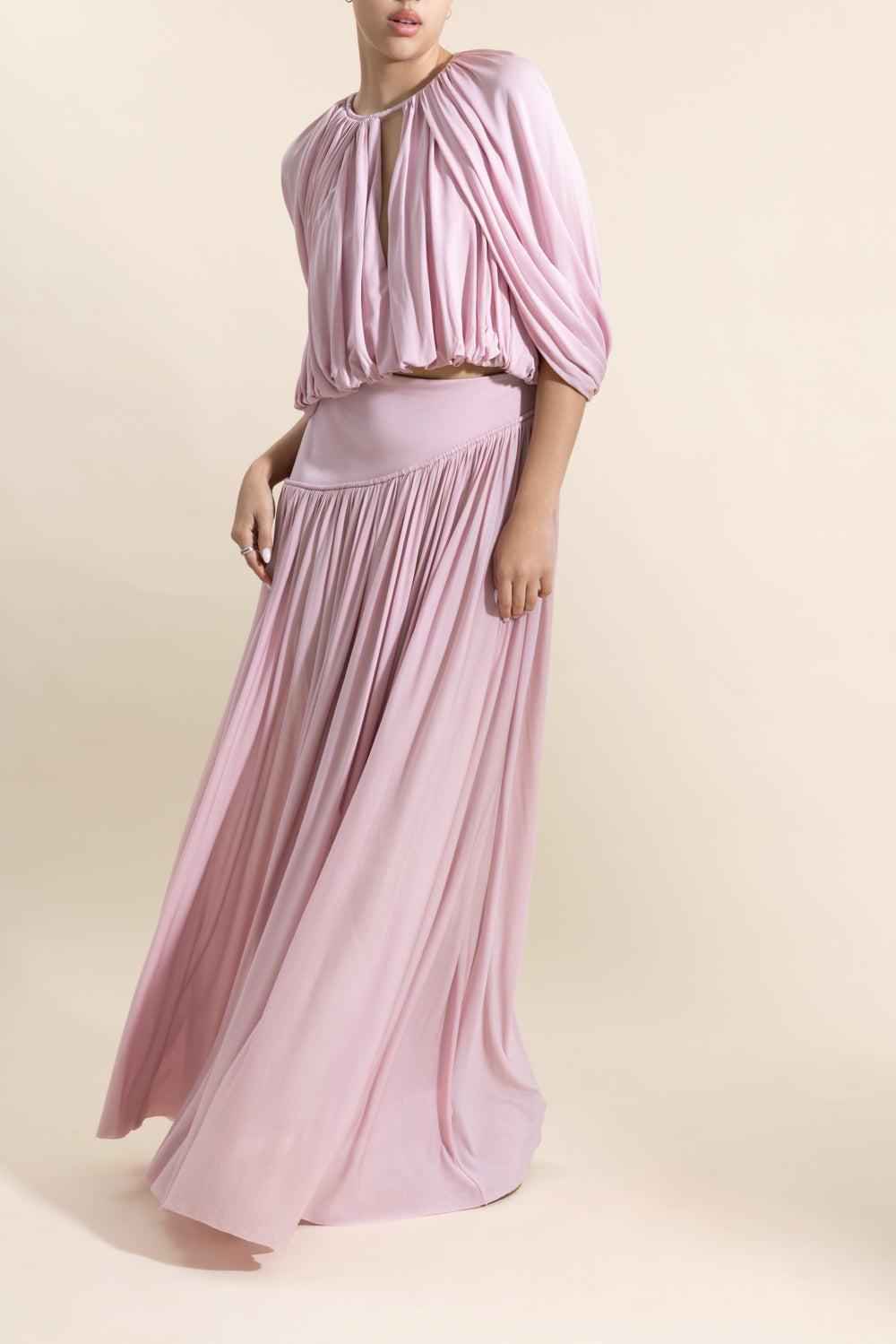 Alchemy Asymmetric Skirt-PINK-1-CLOTHINGSKIRTMAXI-ZIMMERMANN