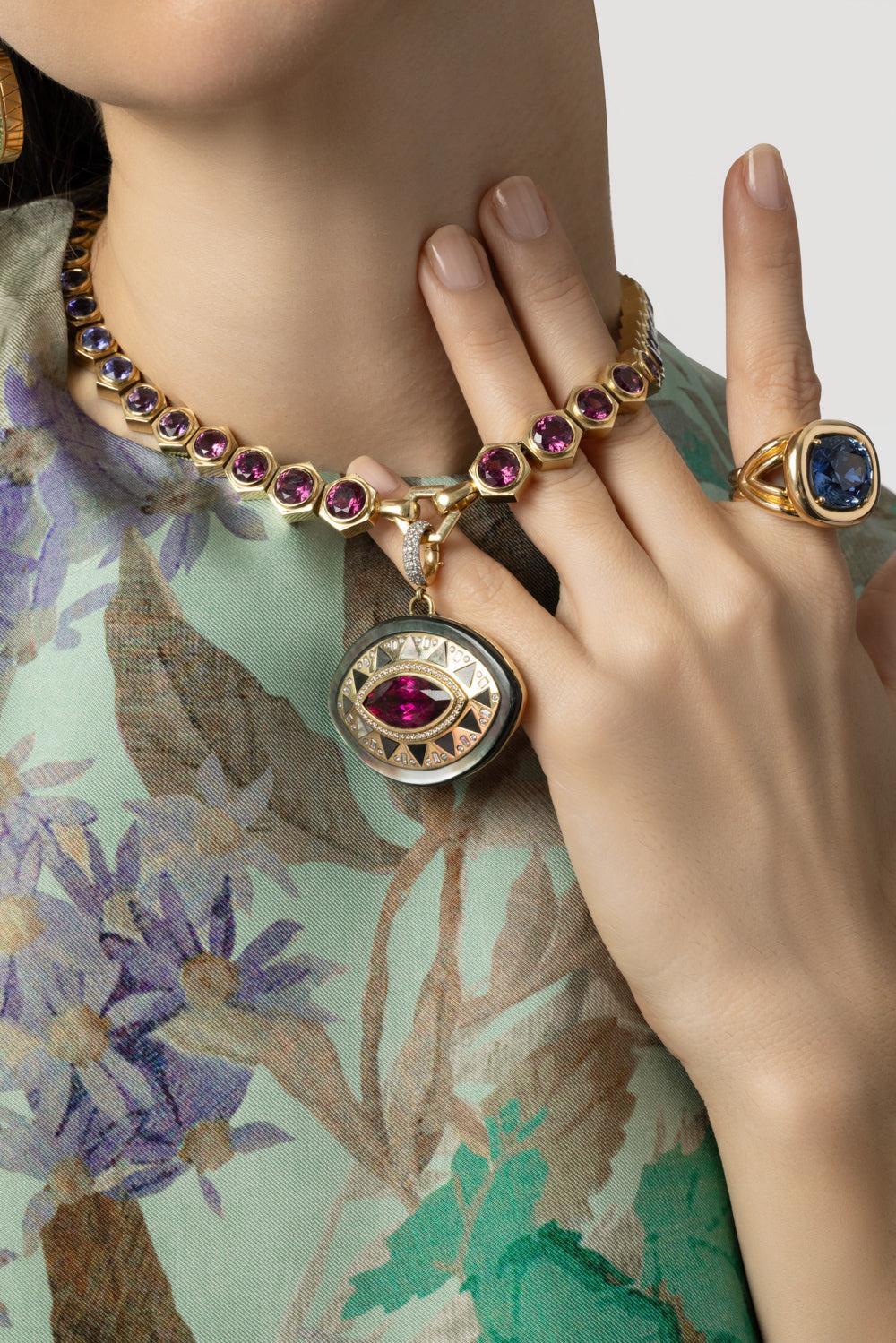 Major Cleopatra's Eye Pendant-YELLOW GOLD-JEWELRYFINE JEWELPENDANT-HARWELL GODFREY