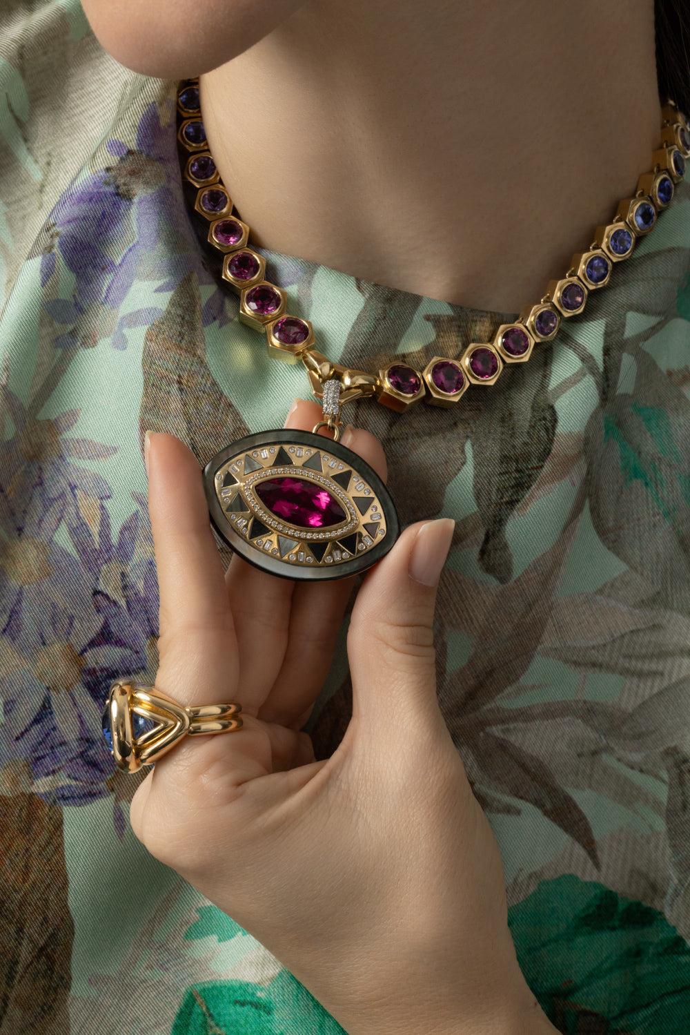 Major Cleopatra's Eye Pendant-YELLOW GOLD-JEWELRYFINE JEWELPENDANT-HARWELL GODFREY