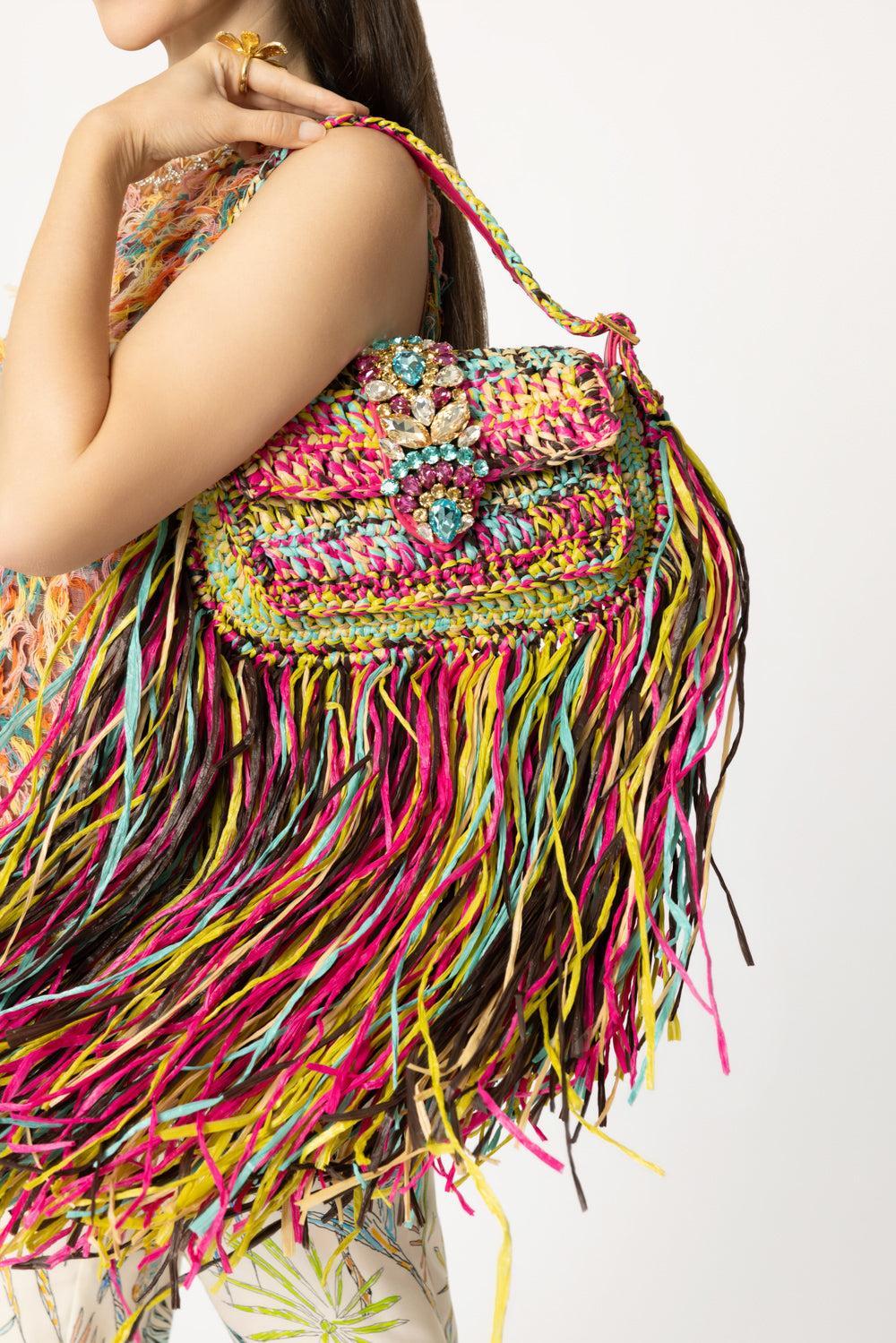 Habibi Fringe Bag - Multicolor-MULTI-O/S-HANDBAGTOP HANDLE-GEDEBE