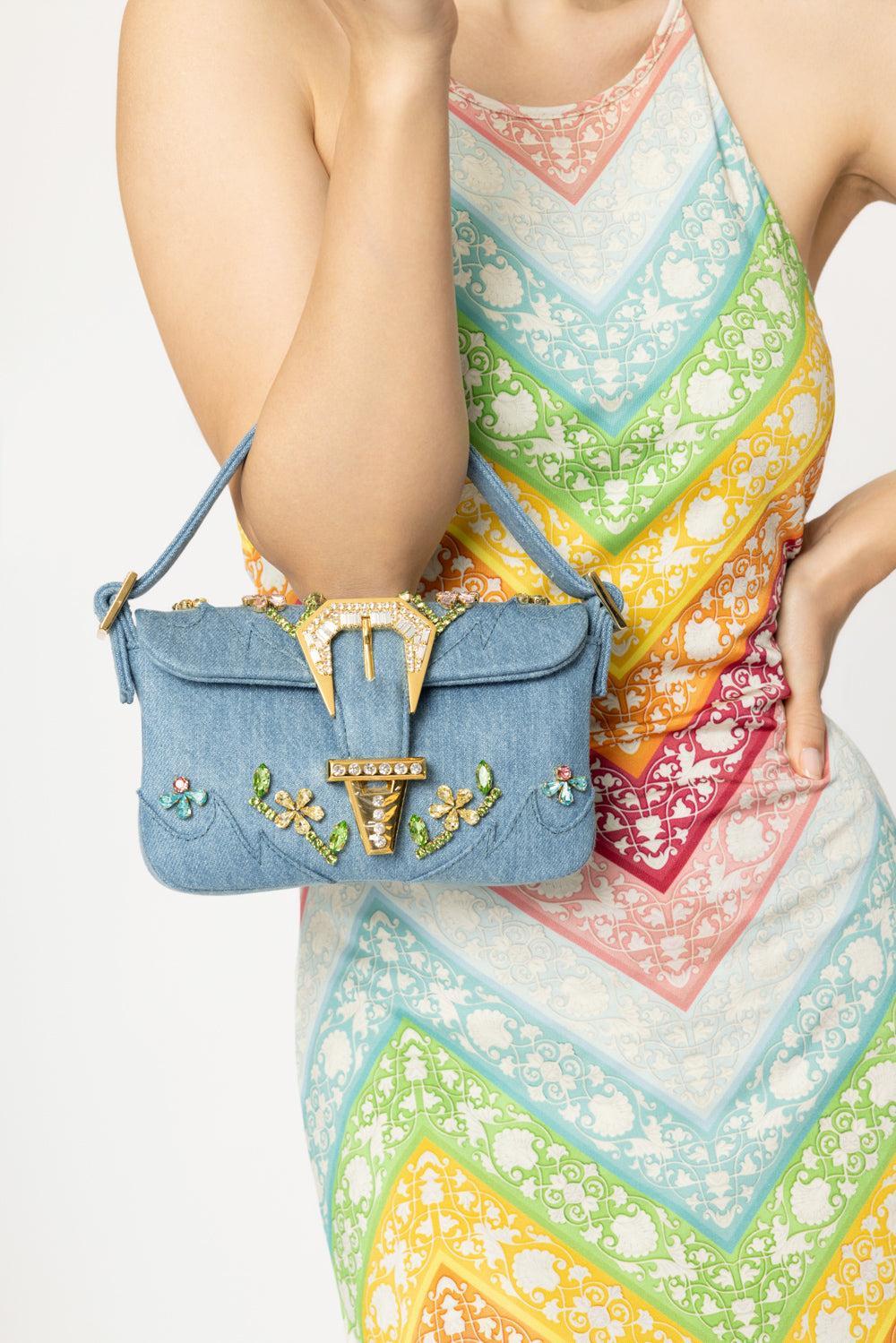 Mini Habibi Bag - Denim-DENIM-O/S-HANDBAGTOP HANDLE-GEDEBE