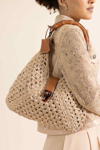 Dudu Mini Hobo Bag-BROWN-O/S-HANDBAGSHOULDER-ERMANNO SCERVINO
