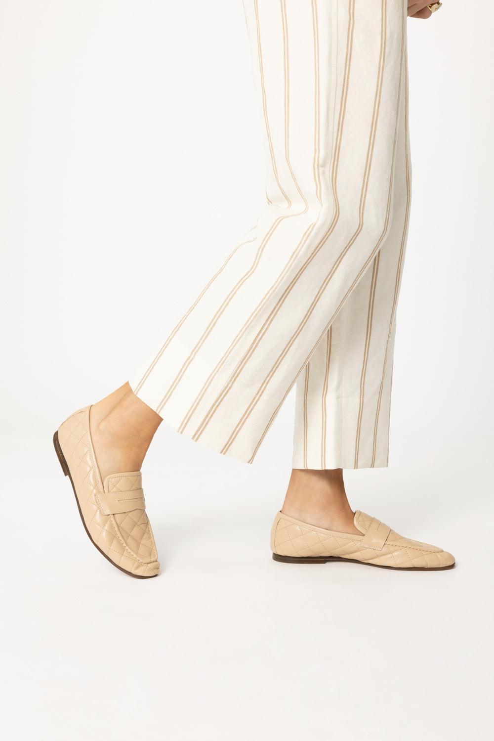 Essenziale Loafers - Quilted Cream-CREAM-36-SHOEFLAT SHOE-SOPHIQUE