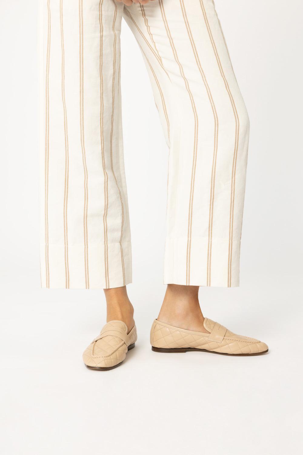 Essenziale Loafers - Quilted Cream-CREAM-36-SHOEFLAT SHOE-SOPHIQUE