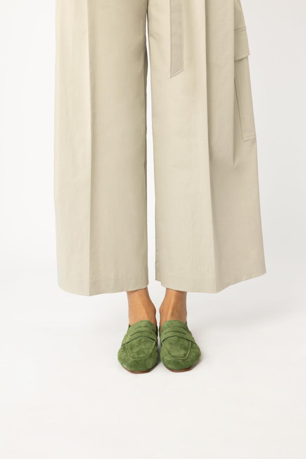 Essenziale Loafers - Green-DRK GRN-36-SHOEFLAT SHOE-SOPHIQUE
