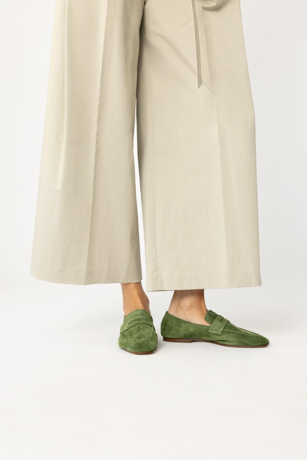 Essenziale Loafers - Green-DRK GRN-36-SHOEFLAT SHOE-SOPHIQUE