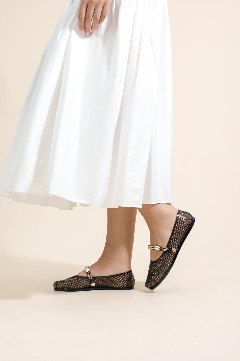 Iro Strap Flat-BLACK-35-SHOEFLAT SHOE-ANCIENT GREEK SANDALS