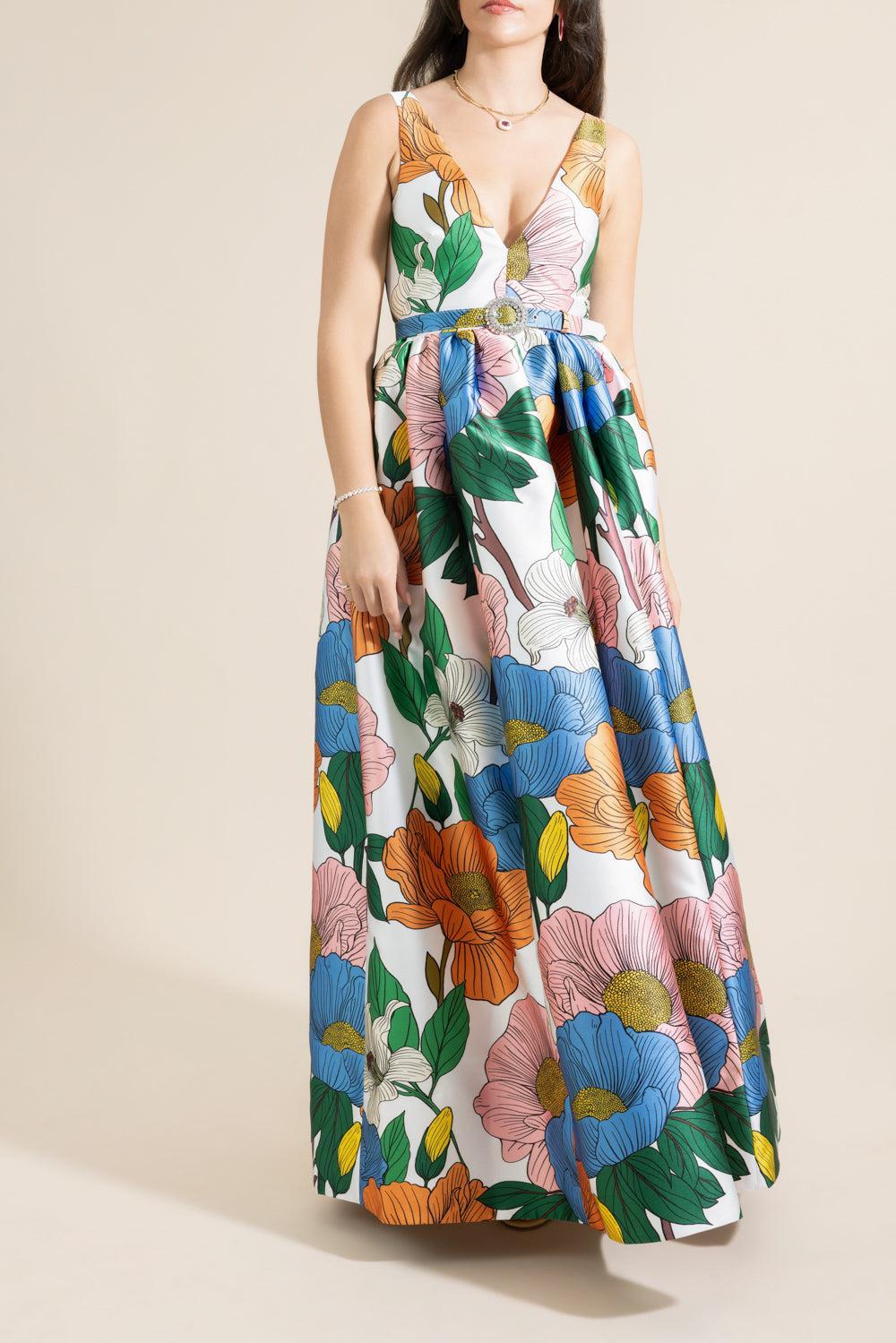 Isabella Dress - Salento-FLORAL-4-CLOTHINGDRESSGOWN-BORGO DE NOR