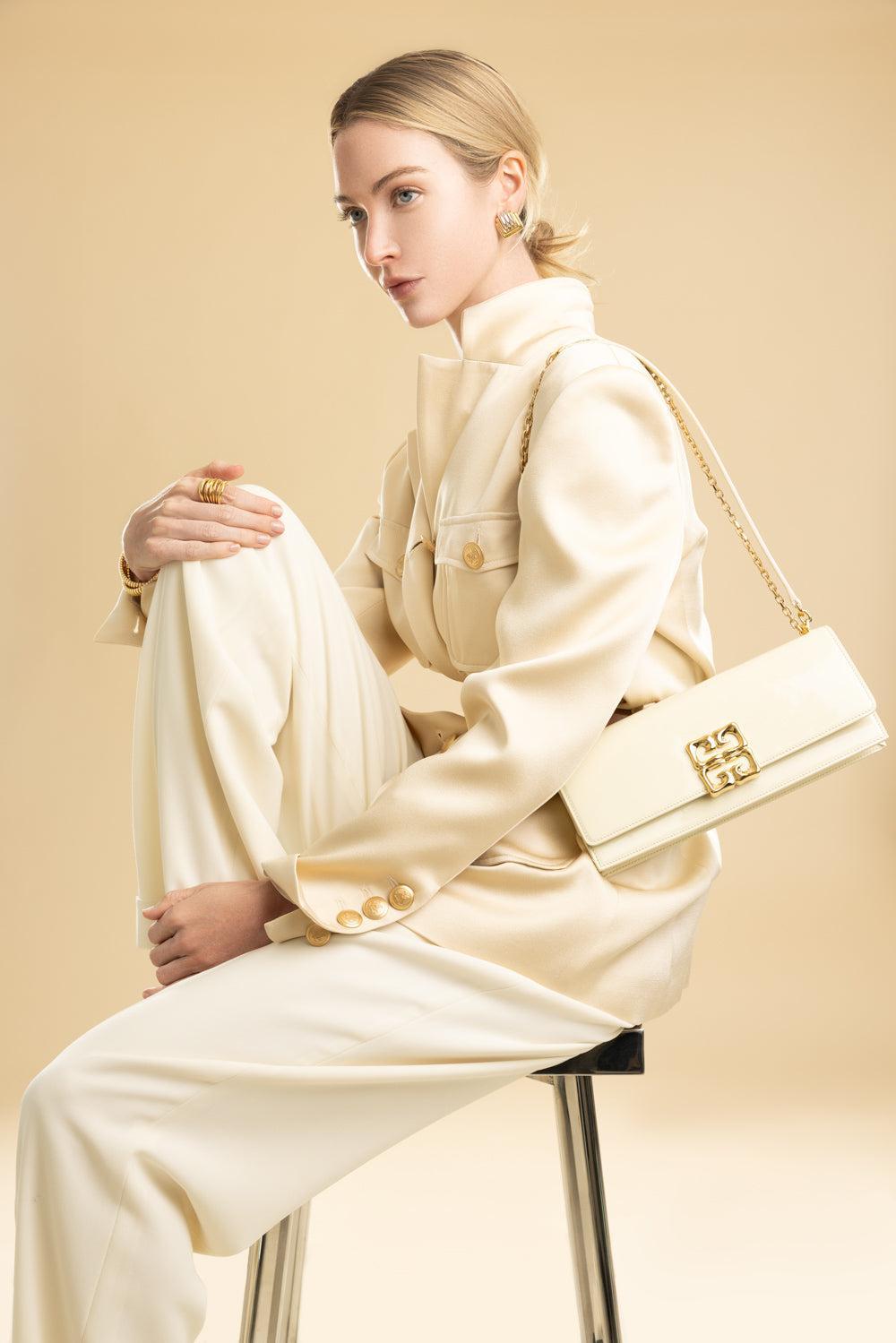 4G Liquid Clutch Bag - Cream-CREAM-O/S-HANDBAGSHOULDER-GIVENCHY