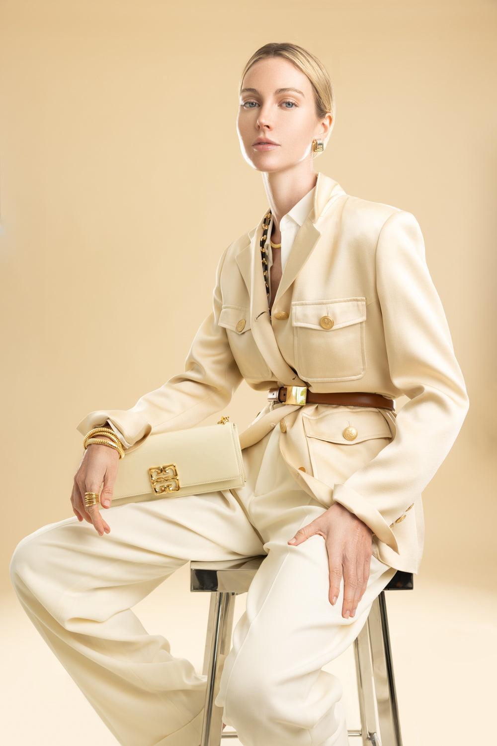4G Liquid Clutch Bag - Cream-CREAM-O/S-HANDBAGSHOULDER-GIVENCHY