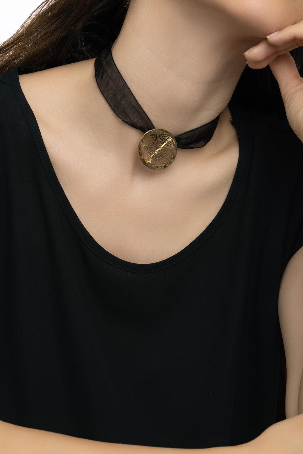 Cancer Explosion Pendant-YELLOW GOLD-JEWELRYFINE JEWELPENDANT-CAROL KAUFFMANN