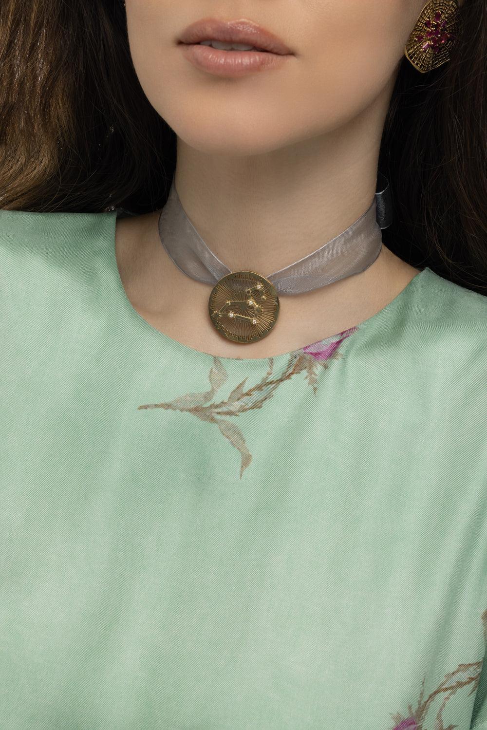 Leo Explosion Pendant-YELLOW GOLD-JEWELRYFINE JEWELPENDANT-CAROL KAUFFMANN